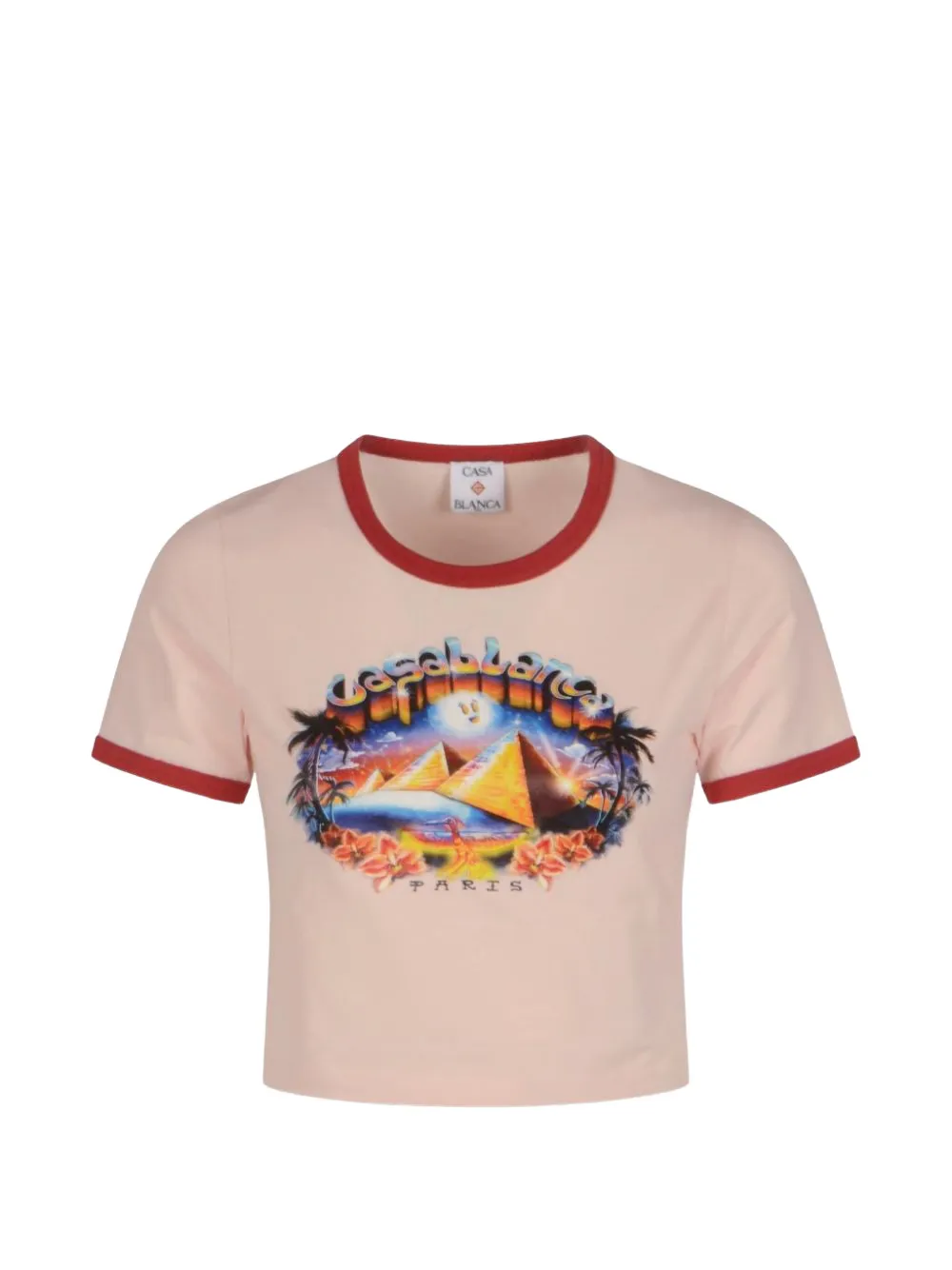 Casablanca Pyramid Tourism graphic-print T-shirt - Rosa