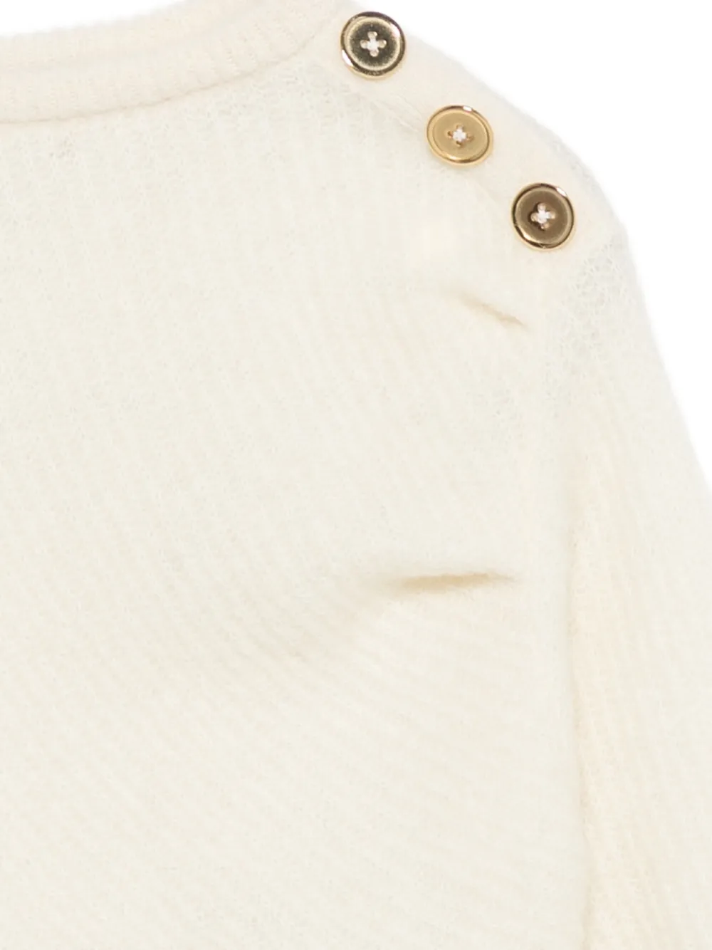 Balmain Kids Trui met knoopdetail Beige