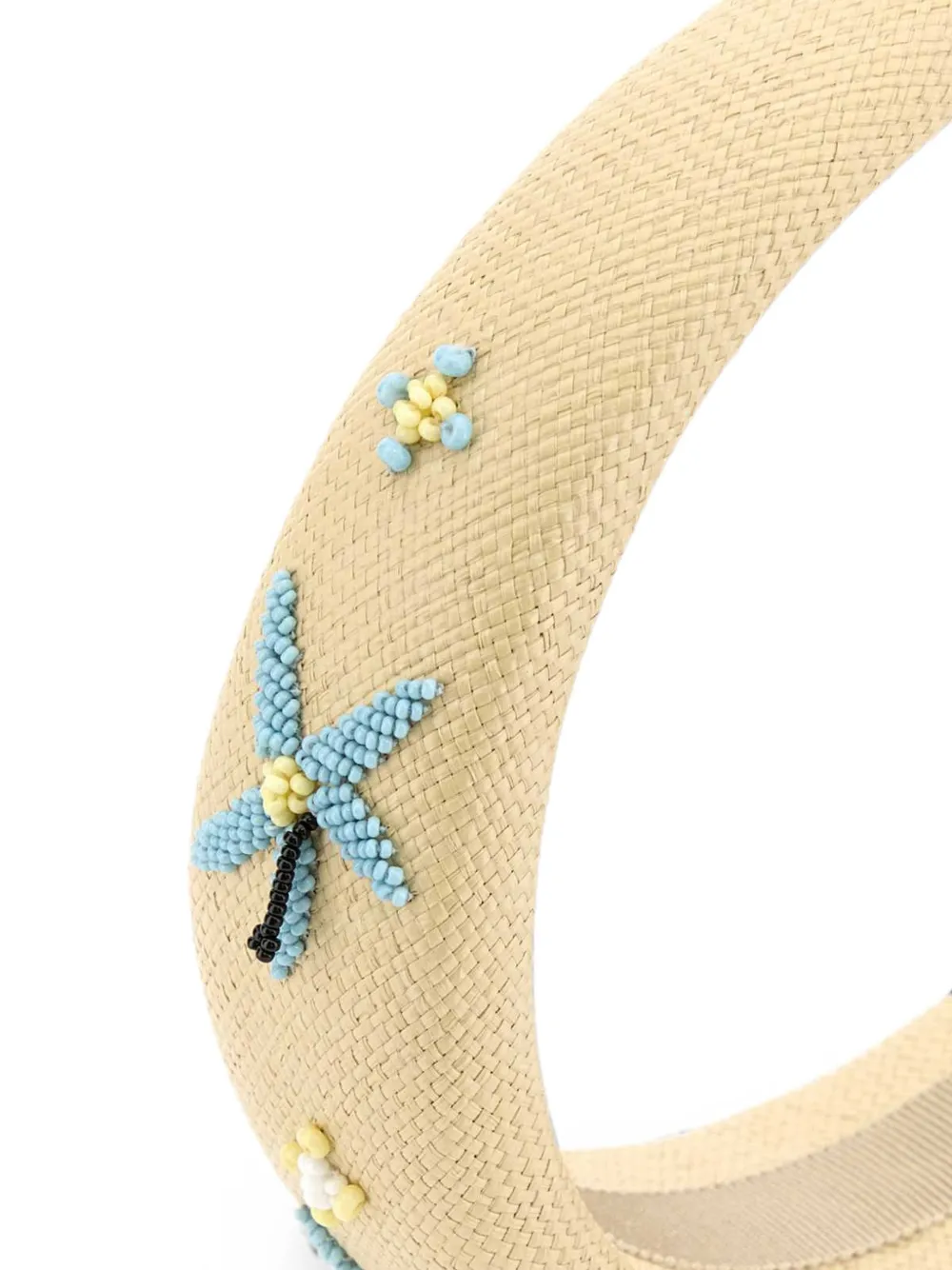 Prada Haarband verfraaid met kralen Beige