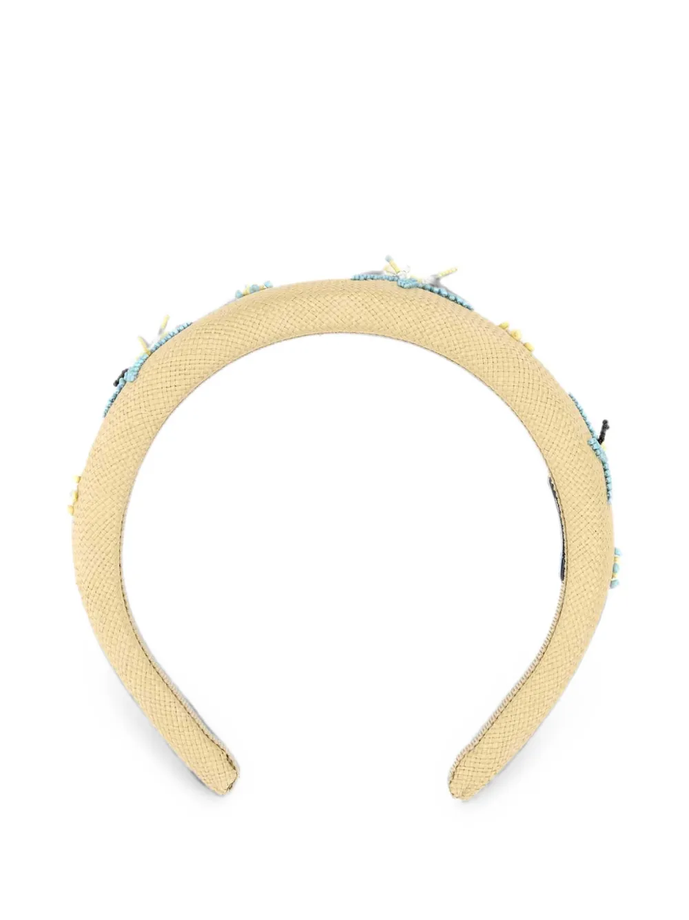 Prada bead-embellished canvas headband - Nude