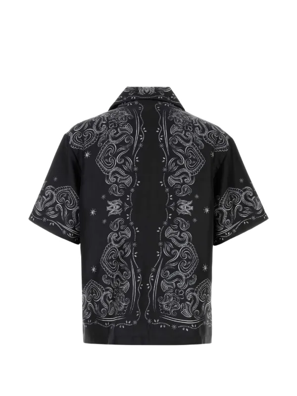 AMIRI ペイズリーシルクシャツ | ブラック | FARFETCH JP