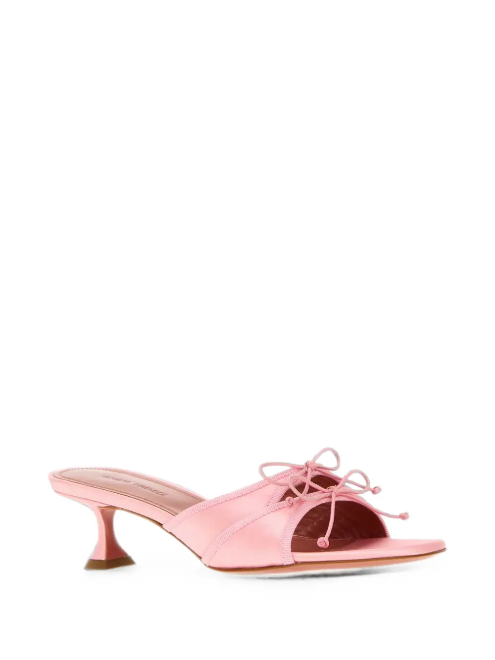 Amina Muaddi Eleonora bow-detail heeled sandals Roze