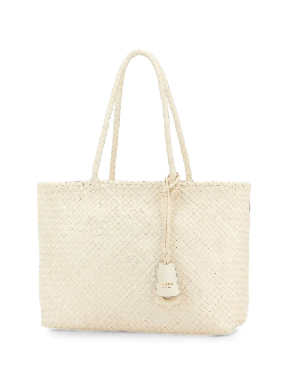 Prada Grote leren schoudertas Wit