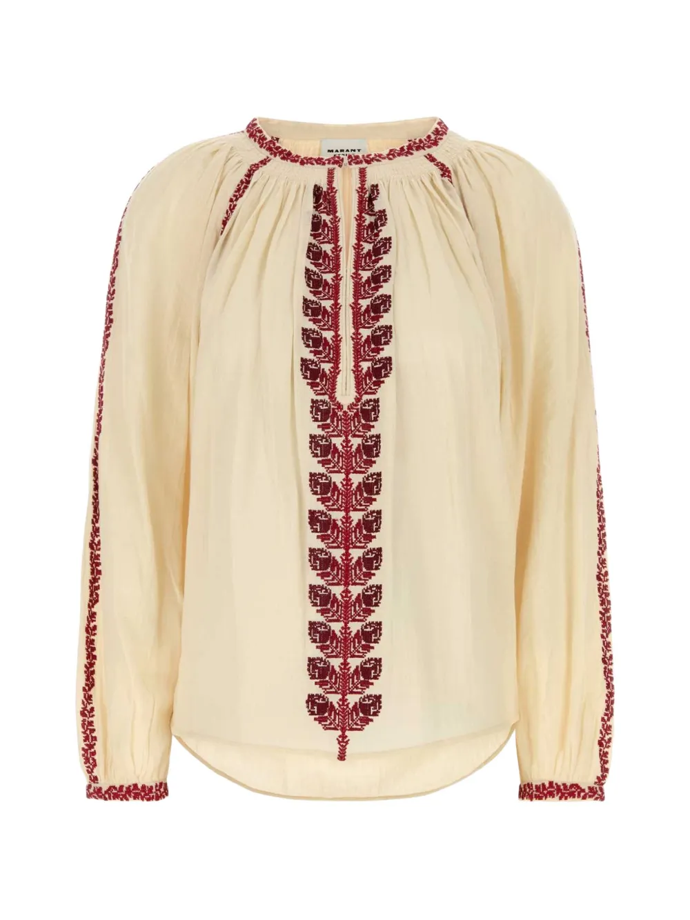 ISABEL MARANT Liona Bluse mit Stickerei - Nude