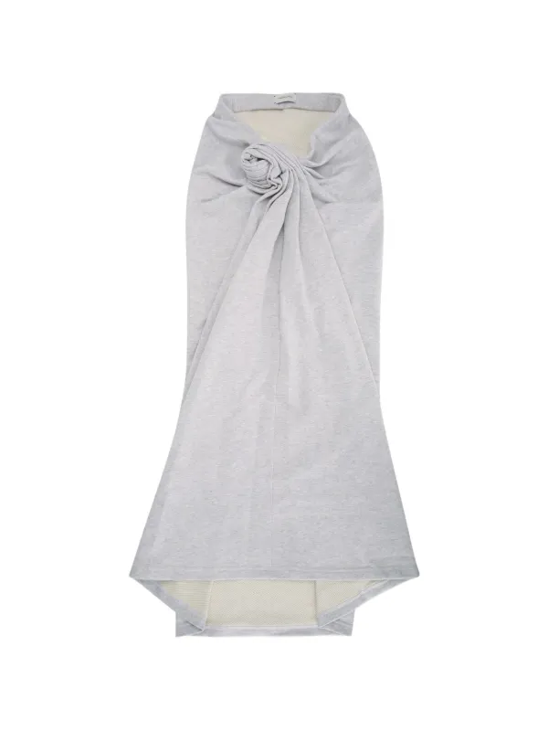 Magda Butrym Rosette-detail Jersey Asymmetric Skirt in Grey