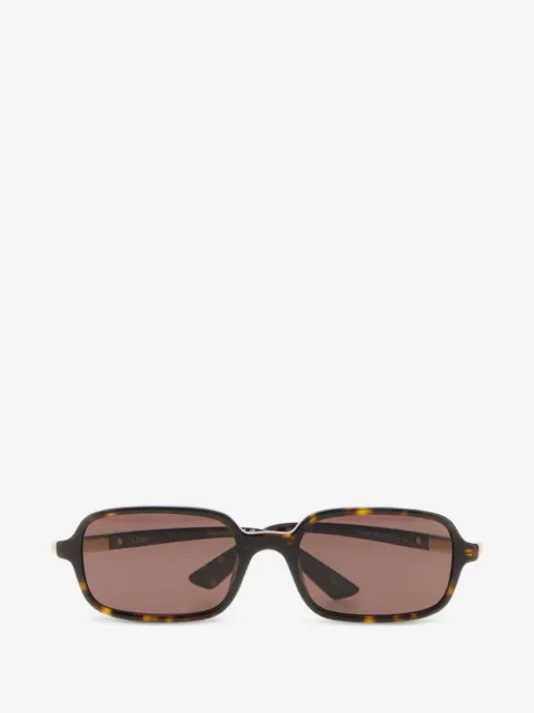 Chloé tortoiseshell-effect rectangle-frame sunglasses