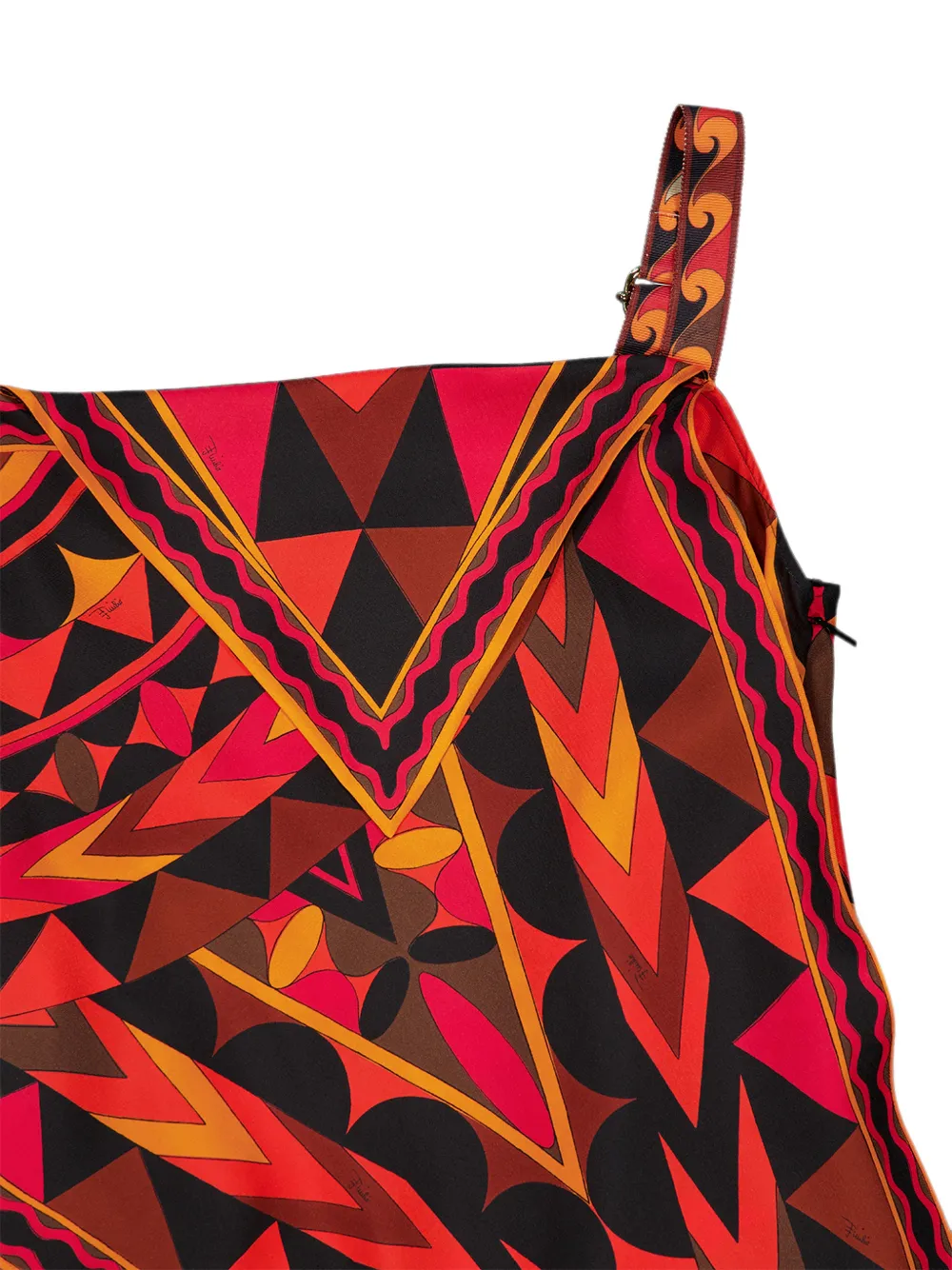 PUCCI Zijden mini-jurk met print Rood