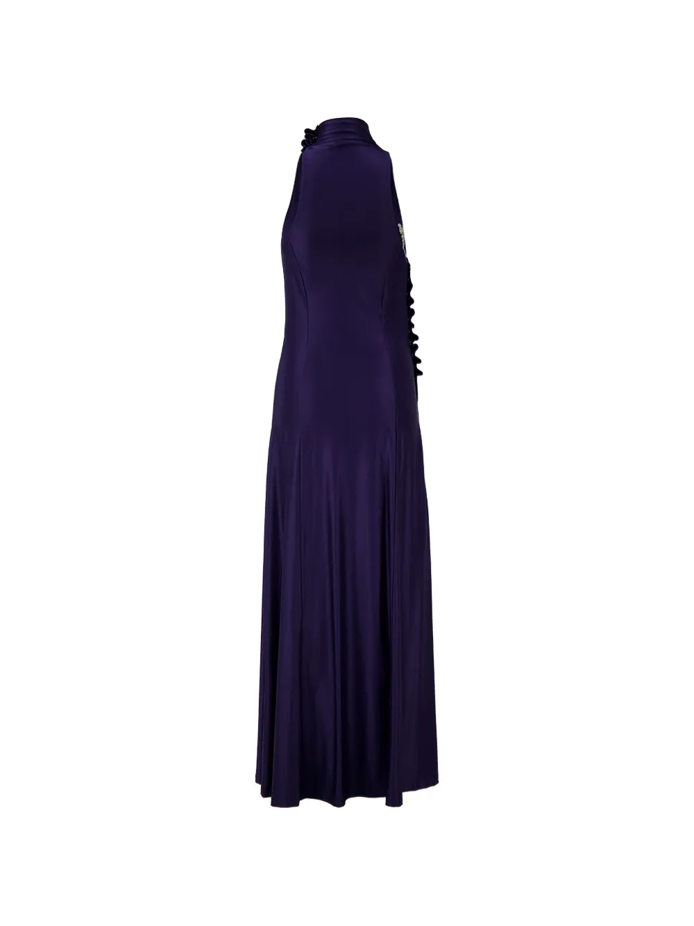 Rabanne Mouwloze maxi-jurk met geborduurde bloemen Paars
