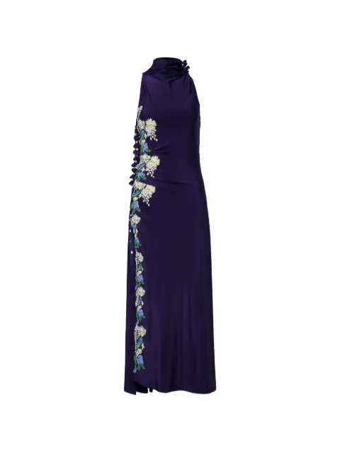 Rabanne robe sans manches à fleurs brodées