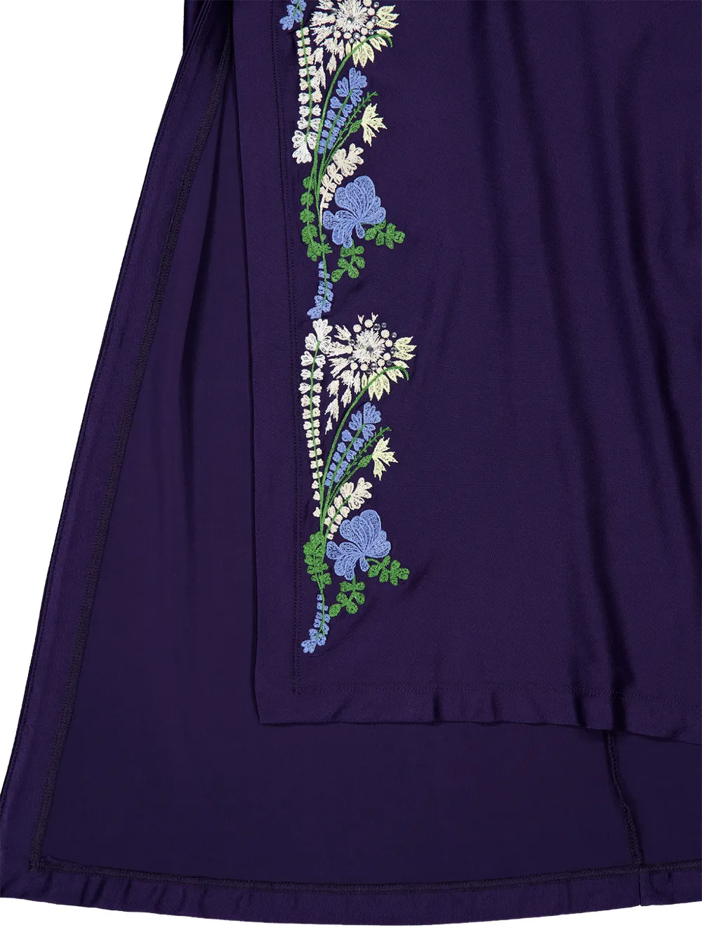Rabanne Mouwloze maxi-jurk met geborduurde bloemen Paars