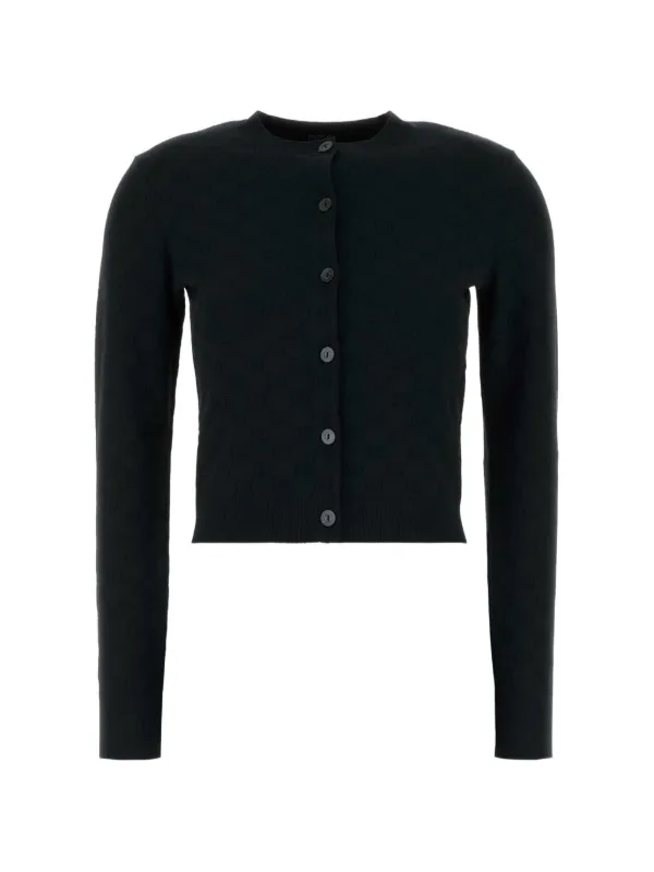 Gucci GG Fine Jacquard Cardigan in Black