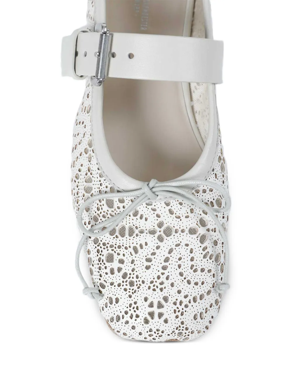 Ann Demeulemeester Zoey gelaagde ballerina's met kanten effect Wit