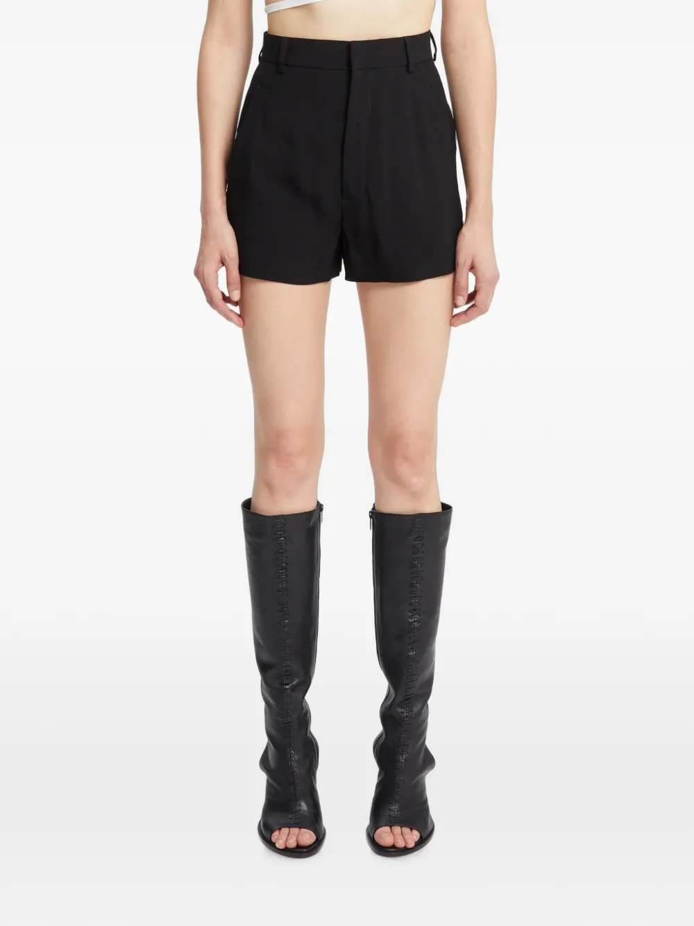 Ann Demeulemeester Stine Shorts mit hohem Bund - Schwarz