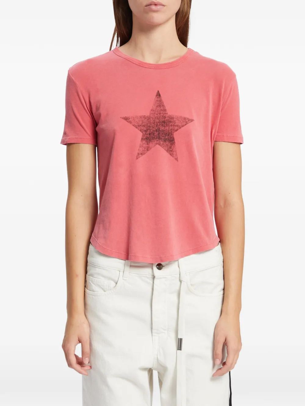 Ann Demeulemeester Floor star-print jersey T-shirt - Rosa