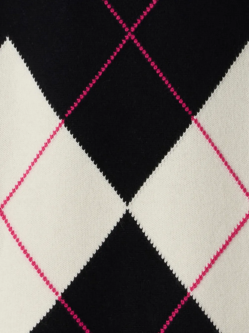 PINKO Gerafelde trui met argyle-intarsia Zwart