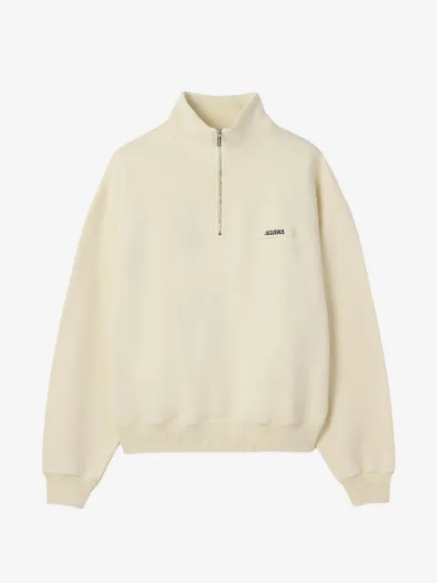 Jacquemus سويت شيرت 'غروس غراين' بسحاب قصير وشارة شعار الماركة