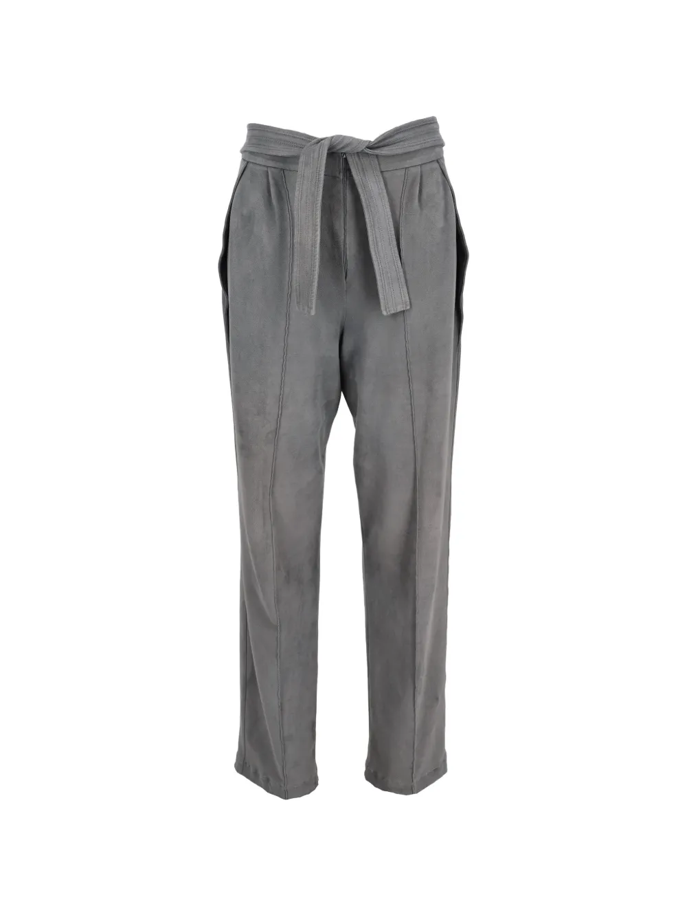 Giorgio Armani Pre-Owned belted pleated trousers - Grigio