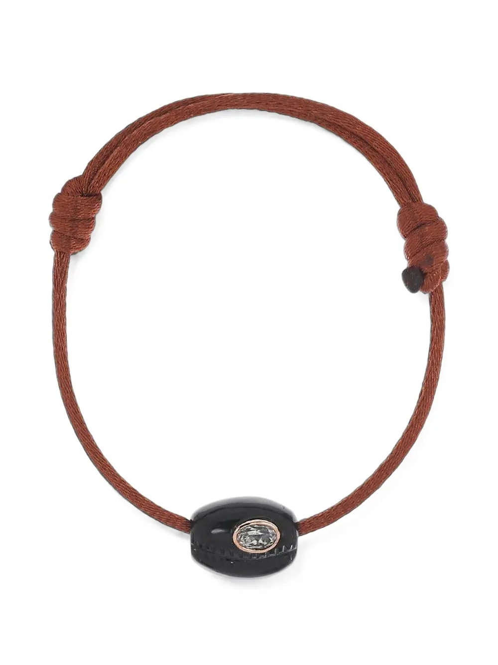Dezso Petite Armband mit Onyx und Kaurimuschel - Braun