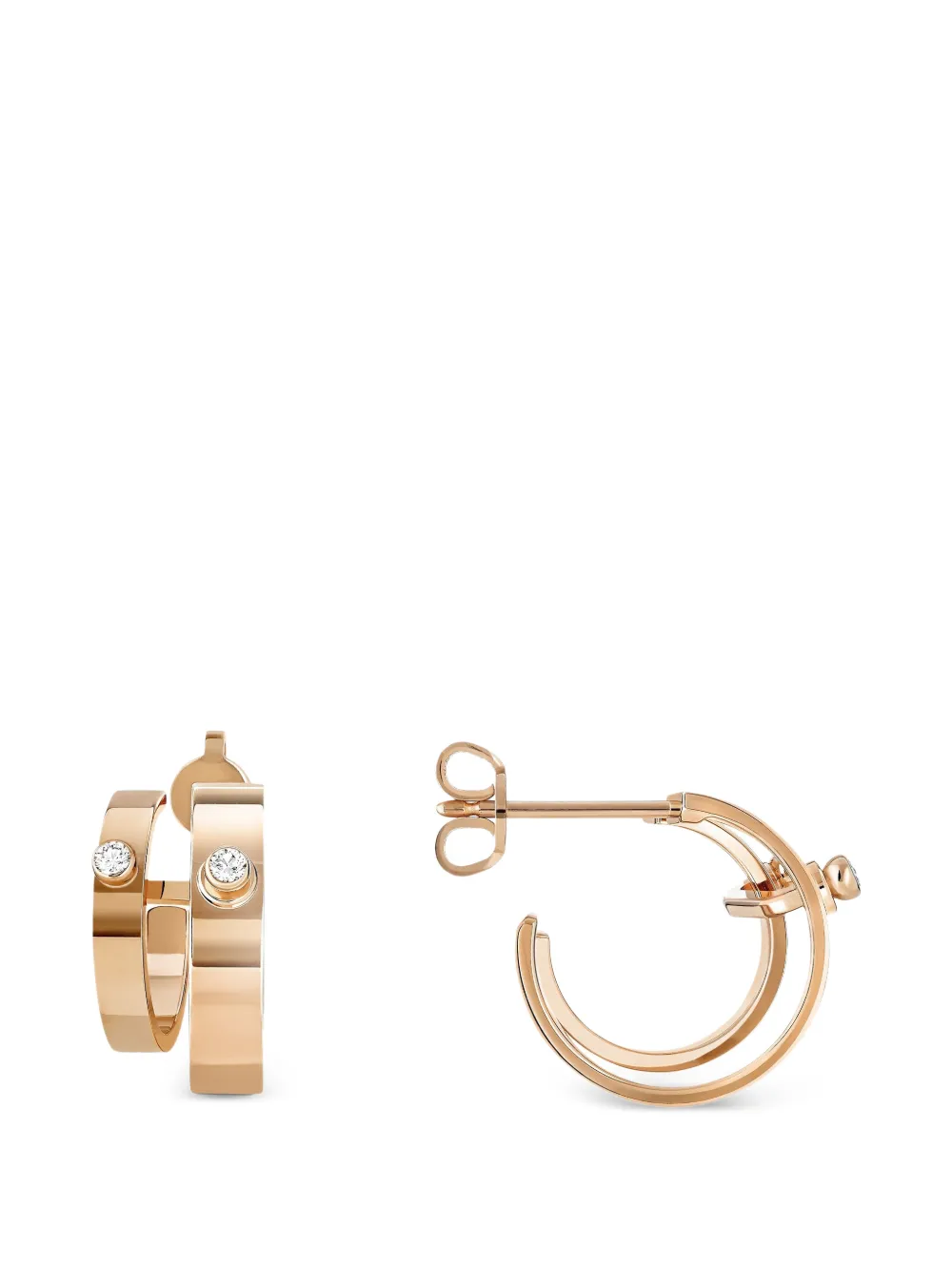 Nouvel Heritage Orecchini a cerchio Monday Morning Mood con diamanti - Rosa