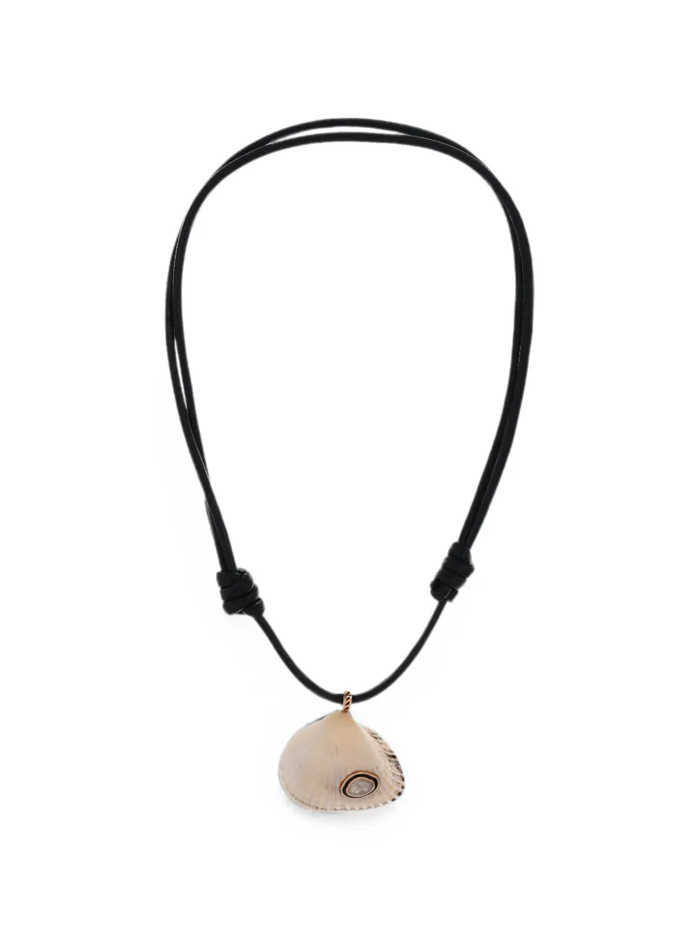 Dezso Grande Edul shell and diamond necklace - Rosa