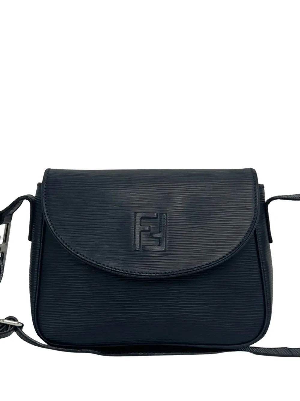 Fendi Pre-Owned 20th Century Leather FF crossbody bag - Blu