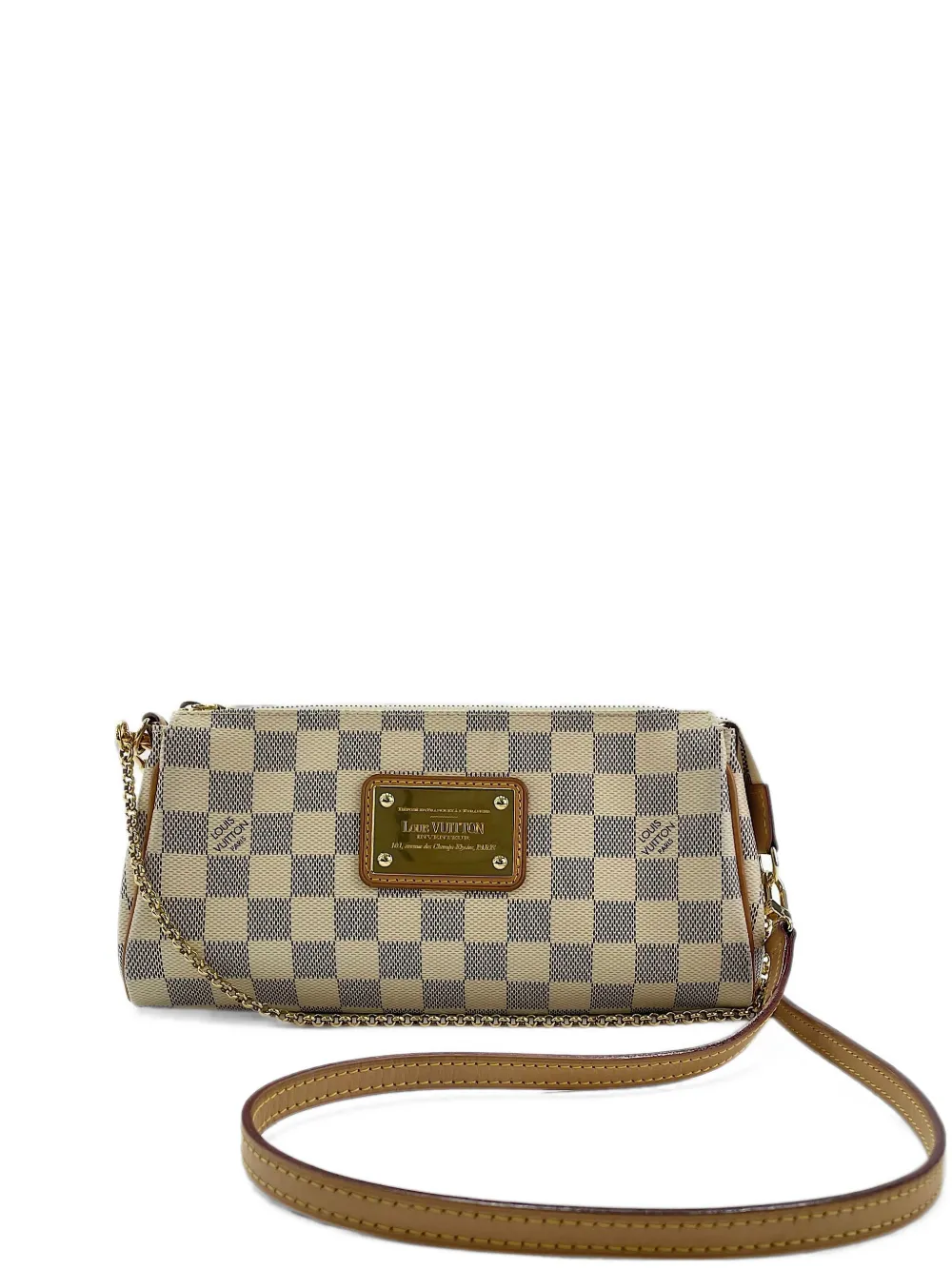 Louis Vuitton Pre-Owned Eva Damier Azur canvas shoulder bag - Weiß