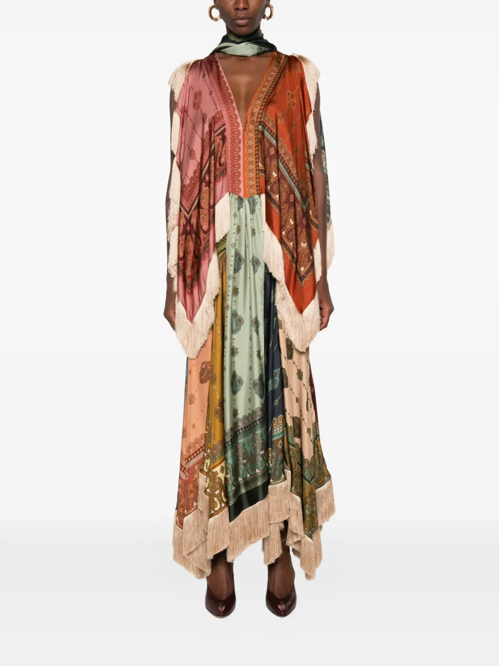 ZIMMERMANN Valiant fringed gown dress Bruin
