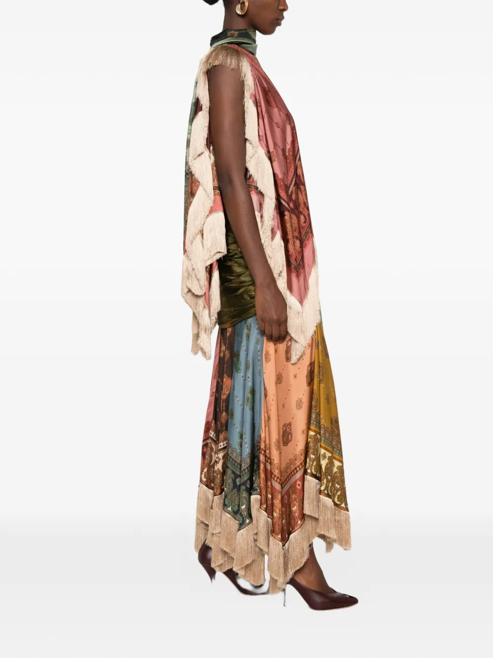 ZIMMERMANN Valiant fringed gown dress Bruin