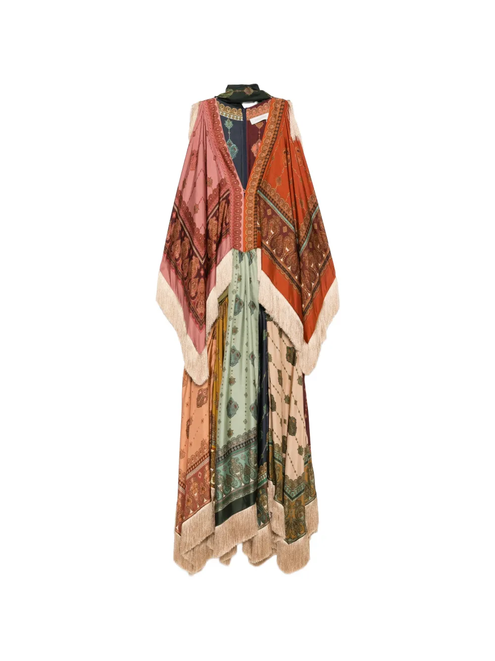 ZIMMERMANN Valiant fringed gown dress - Marrone