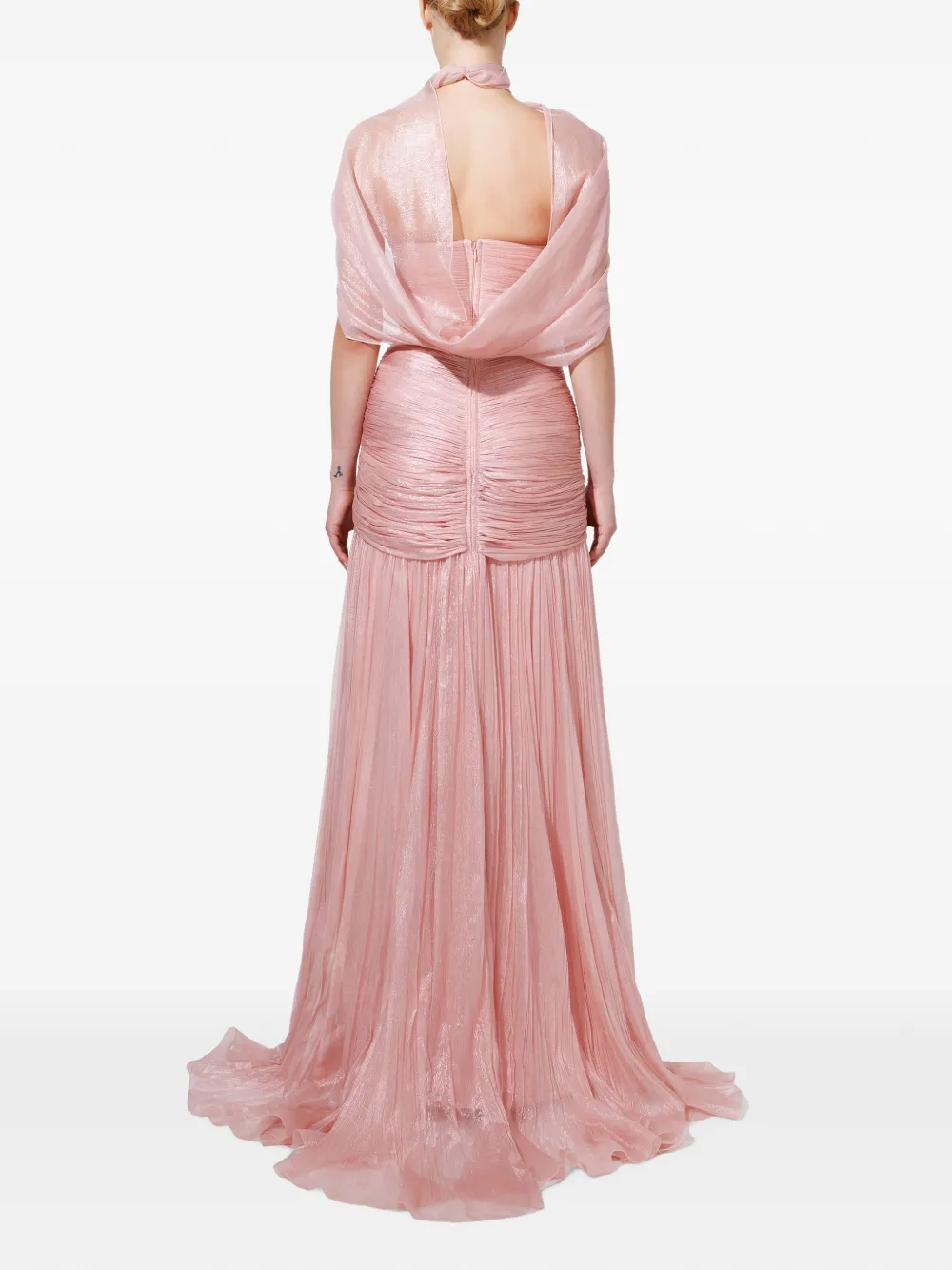 Iris Serban Marcas strapless maxi dress Roze