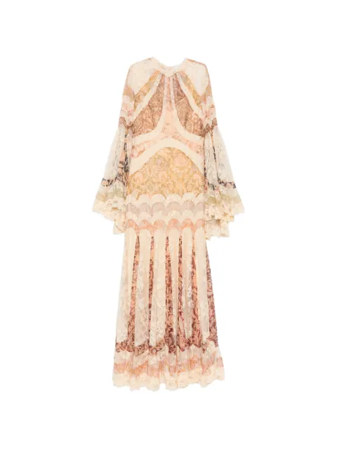 ZIMMERMANN Valiant floral-print lace-panelled dress
