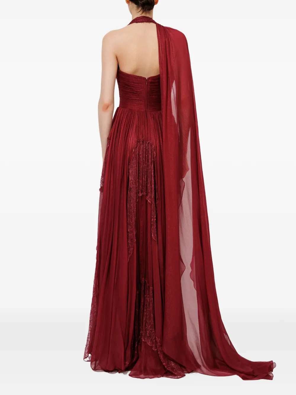 Iris Serban Mara draped maxi dress Rood