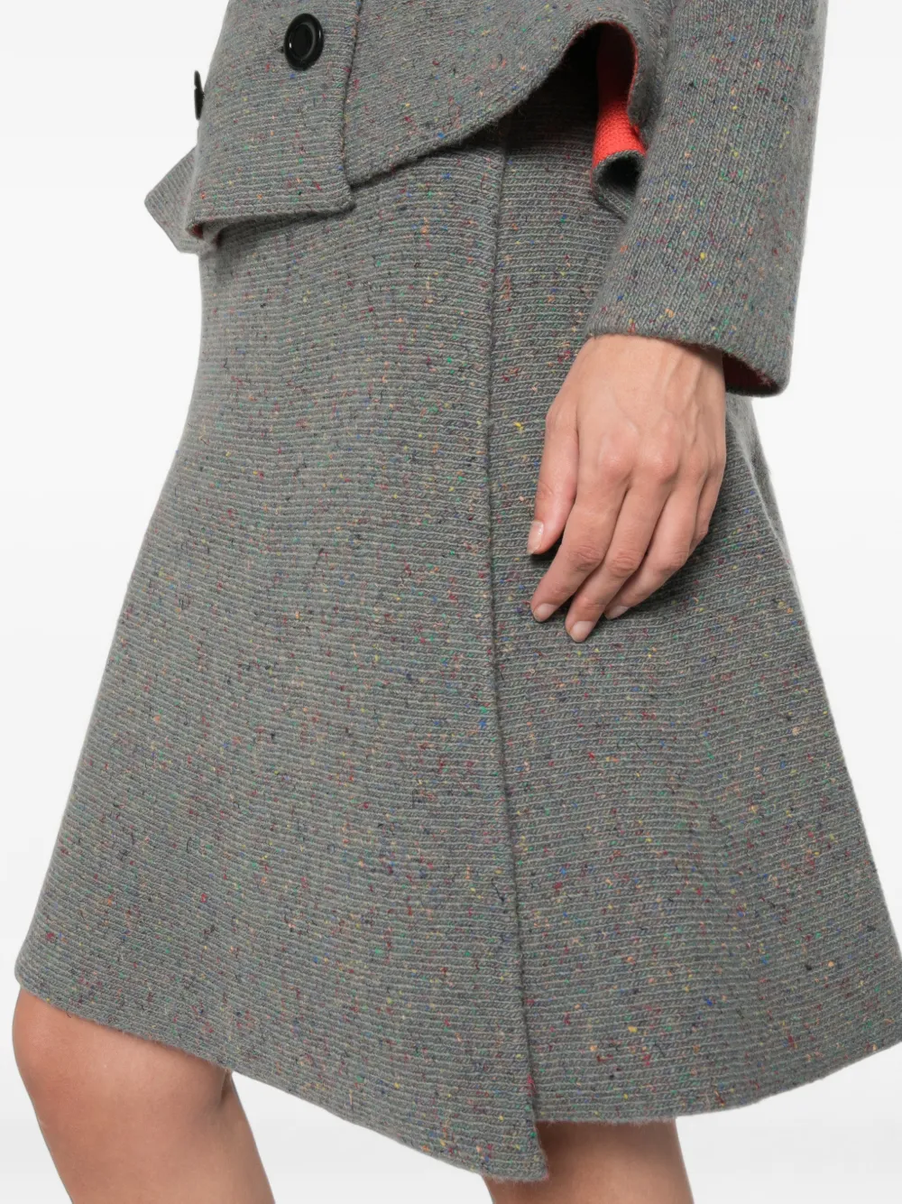Proenza Schouler Capucine Donegal-gebreide midi-rok Grijs