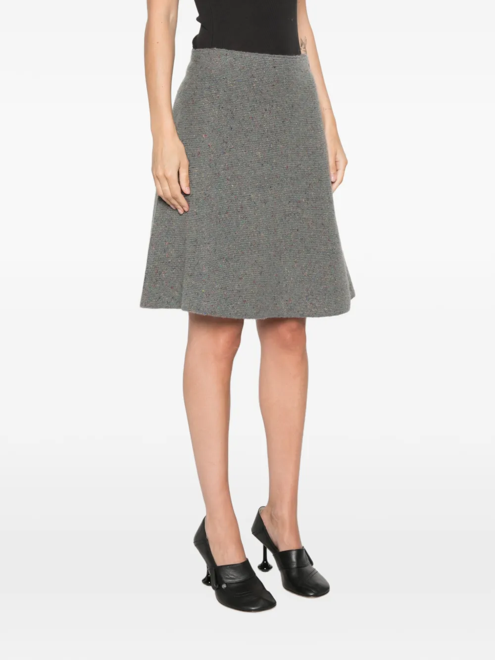 Proenza Schouler Capucine Donegal-gebreide midi-rok Grijs