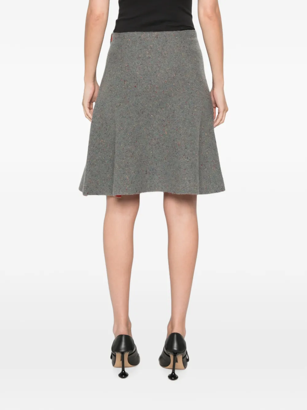 Proenza Schouler Capucine Donegal-gebreide midi-rok Grijs