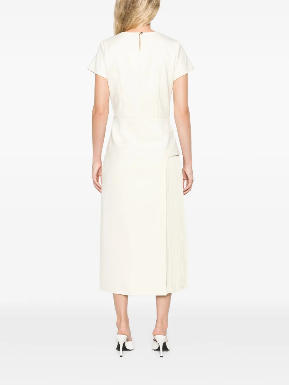 Proenza Schouler Ria geplooide midi-jurk Wit