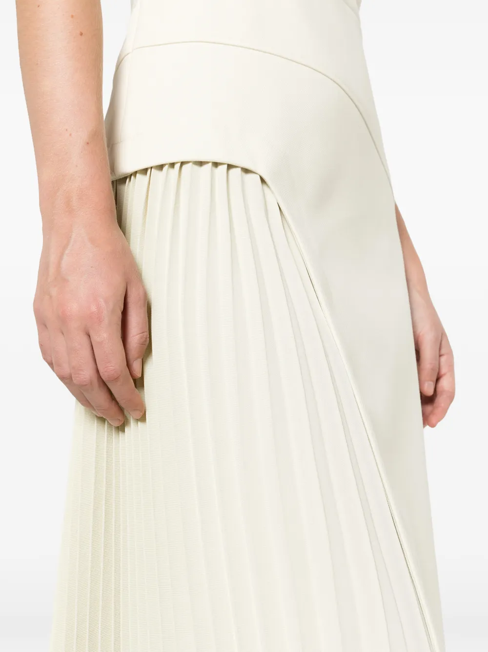 Proenza Schouler Ria geplooide midi-jurk Wit