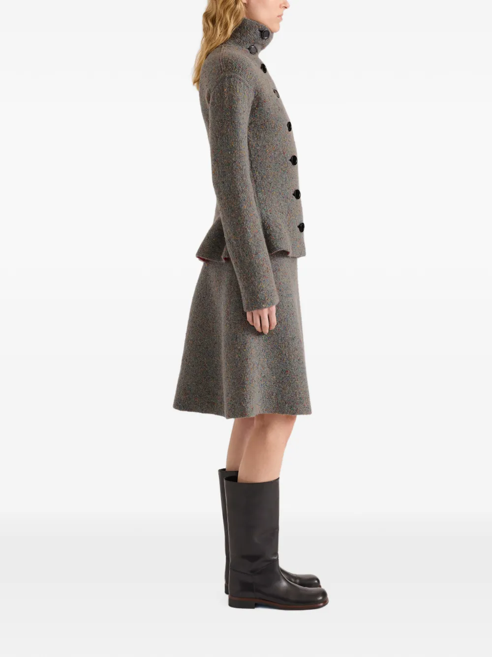 Proenza Schouler Capucine jacket in donegal knit Grijs