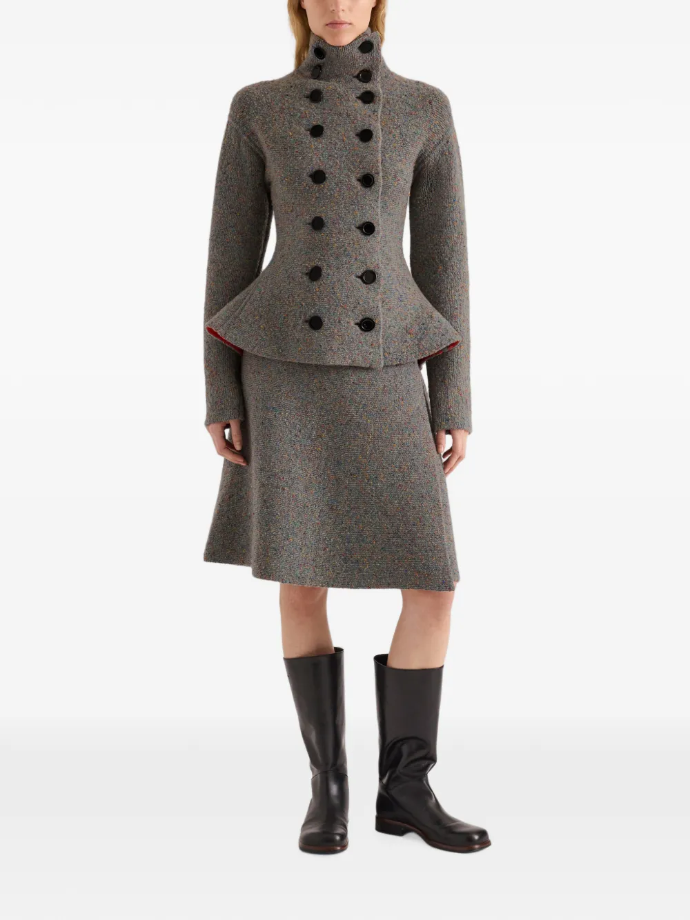 Proenza Schouler Capucine jacket in donegal knit Grijs