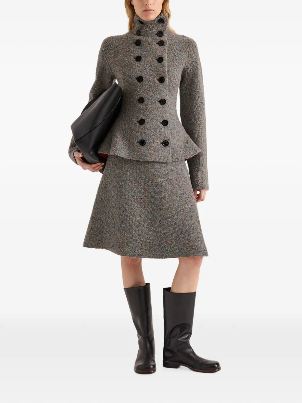 Proenza Schouler Capucine jacket in donegal knit Grijs