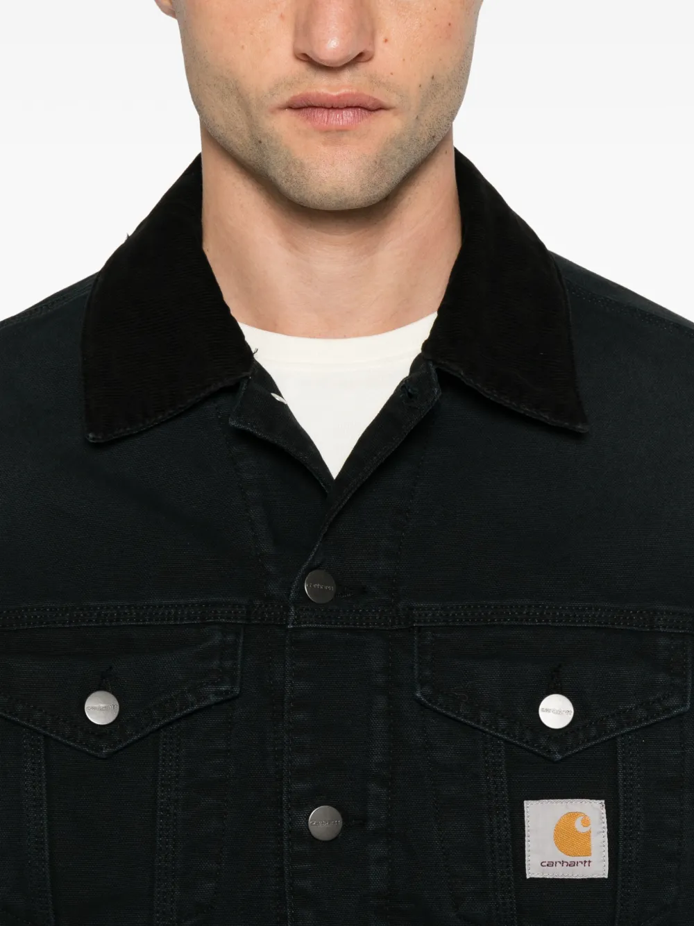 Carhartt WIP Stone Canvas OG truckerjack Zwart