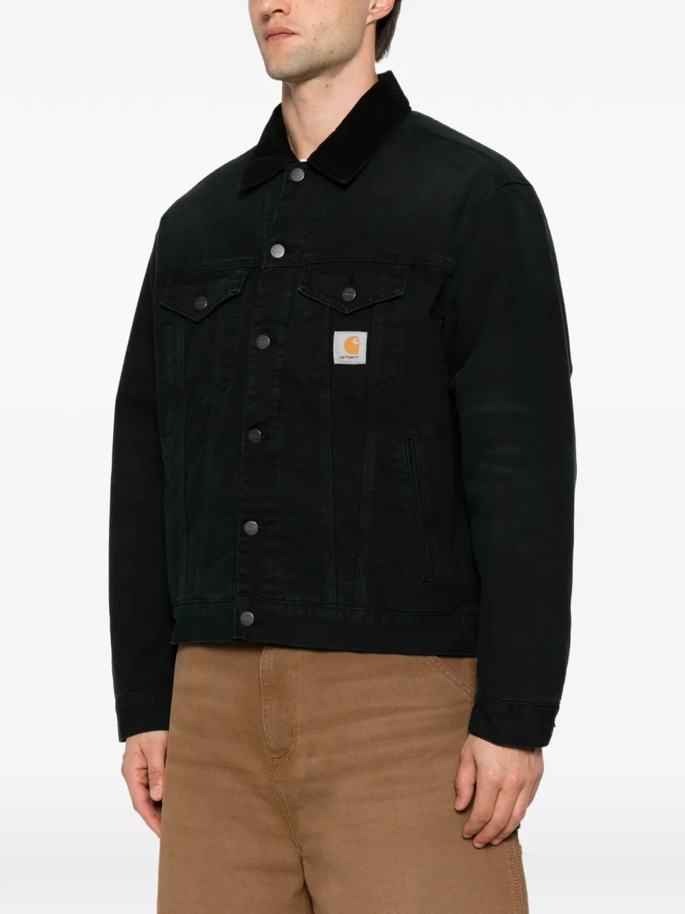 Carhartt WIP Stone Canvas OG truckerjack Zwart