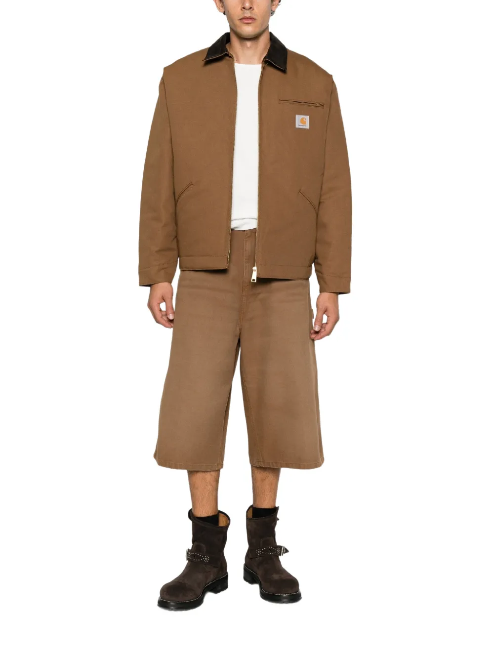 Carhartt WIP Single Knee lange shorts Bruin