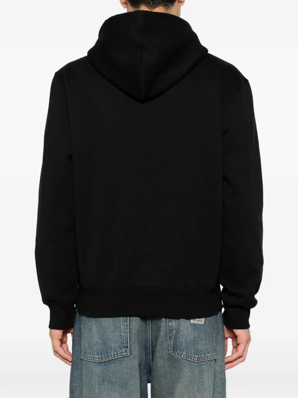Carhartt WIP logo-embroidered hoodie Zwart