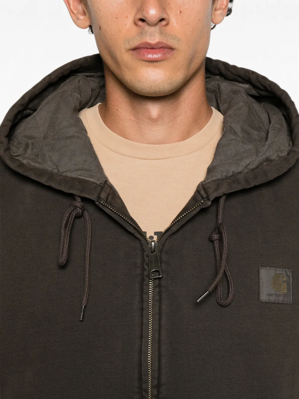 Carhartt WIP Vista garment-dyed hoodie Bruin