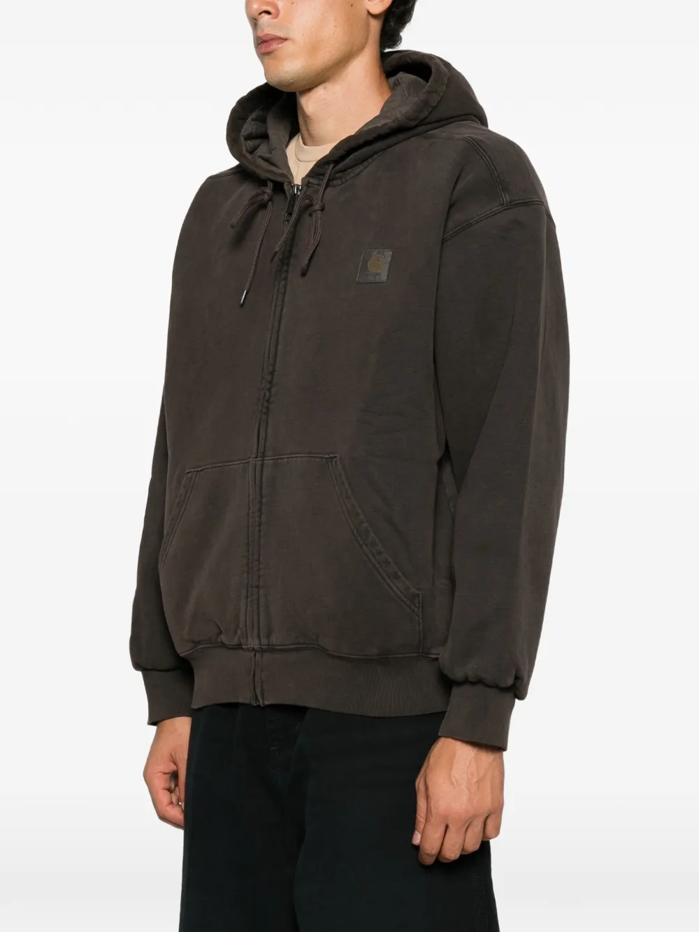 Carhartt WIP Vista garment-dyed hoodie Bruin