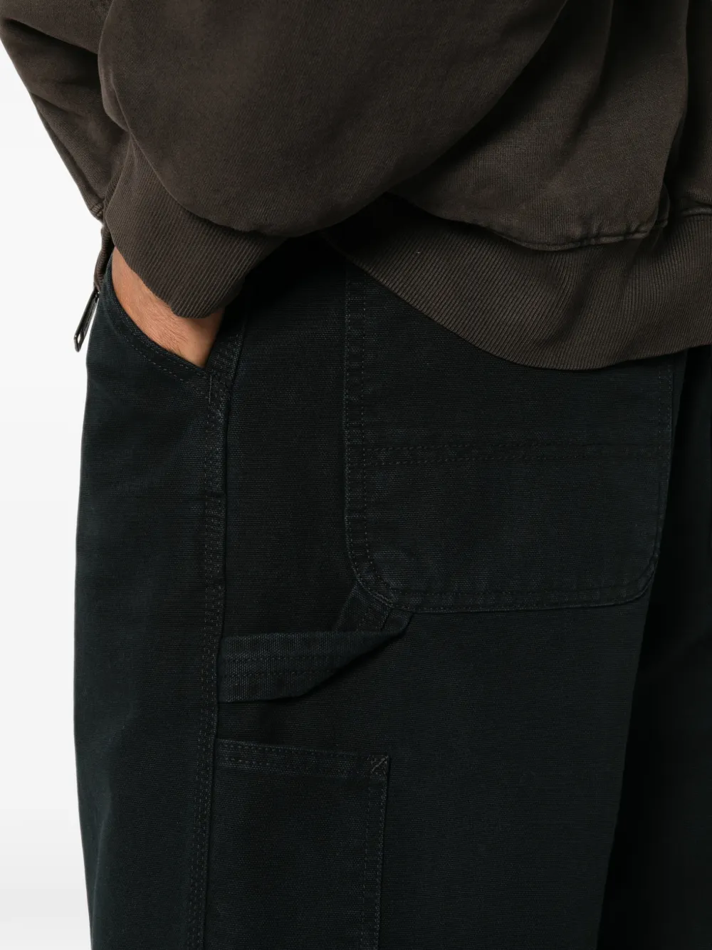 Carhartt WIP Single Knee canvas shorts Zwart