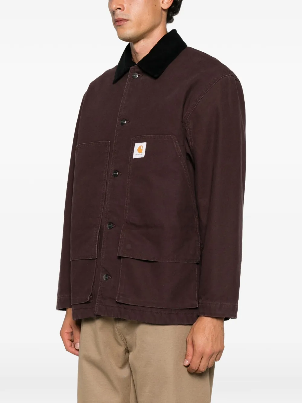 Carhartt WIP Lander jack met stonewashed-effect Bruin