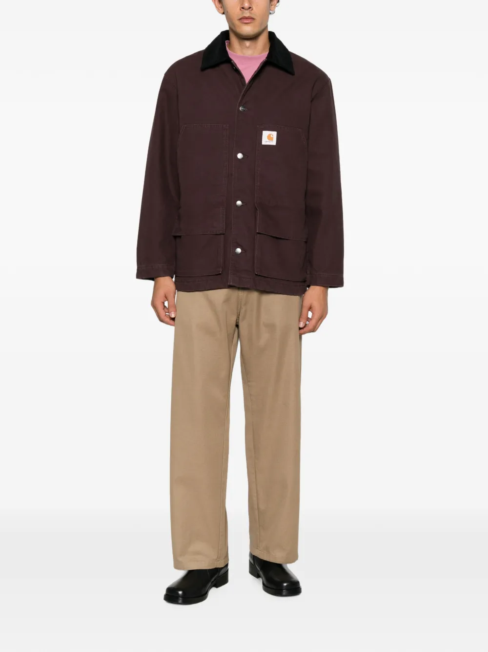 Carhartt WIP Lander jack met stonewashed-effect Bruin