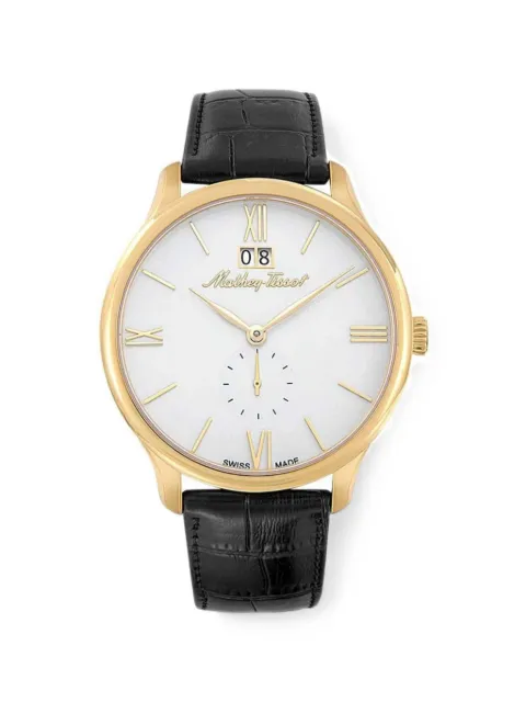 Mathey Tissot Edmond leather 42mm watch
